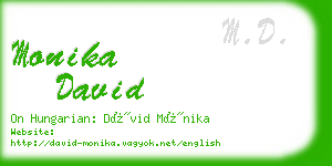 monika david business card
